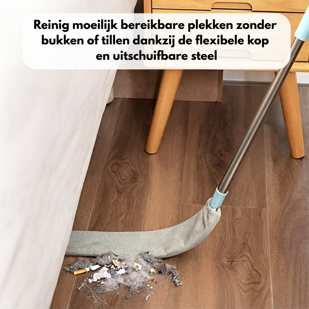 FlexiSweep – Buigbare Stofmop | +3 GRATIS stofdoeken