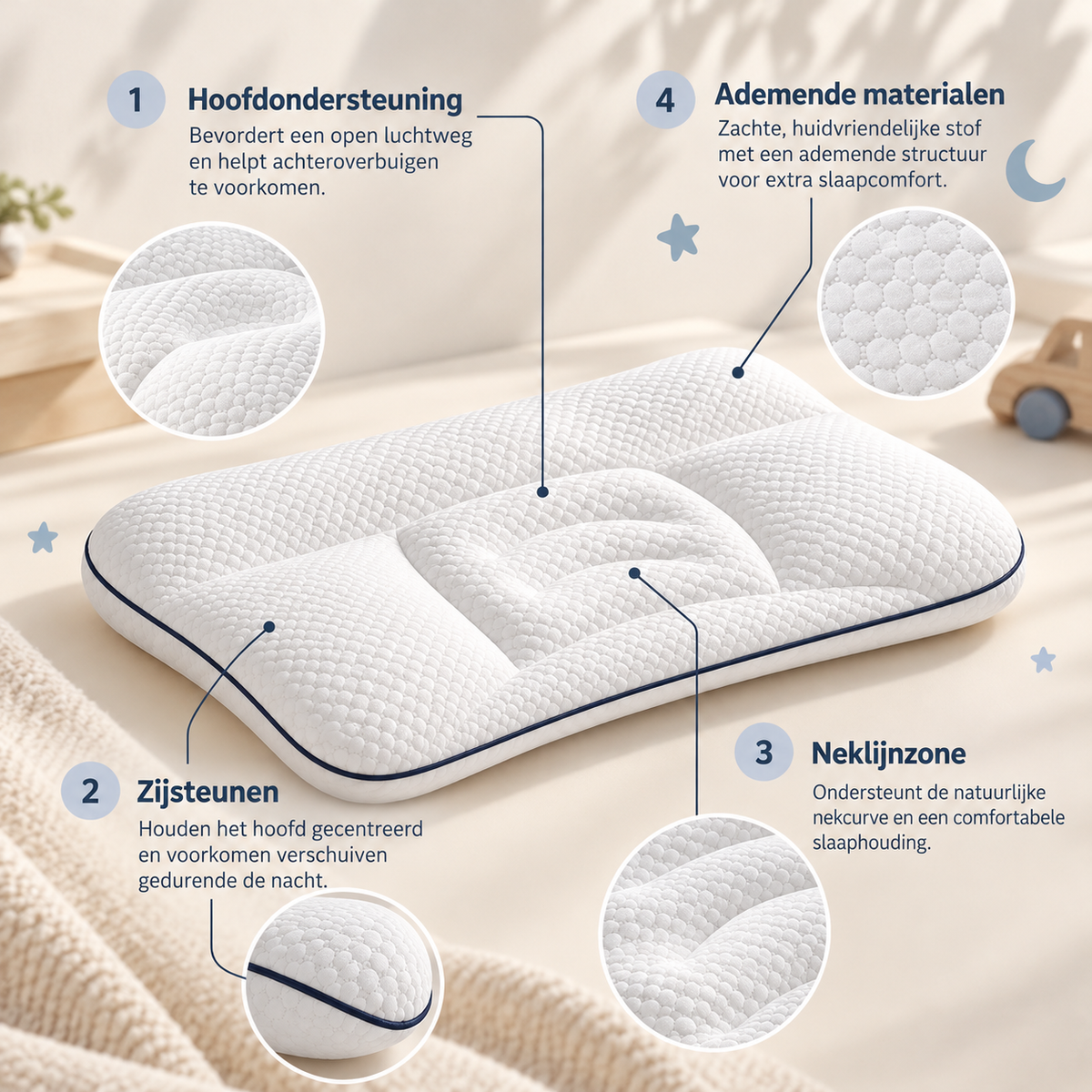 Ergonomisch kinderkussen