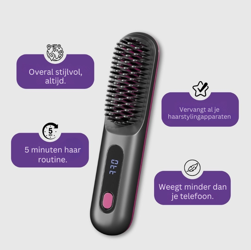 GlamGo Hairbrush - Haarstijlborstel